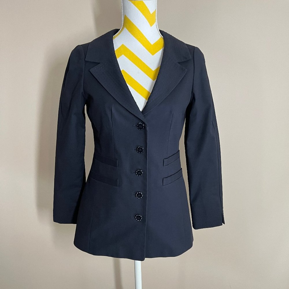 NWOT Worth Cotton Blazer • Black • Size 0P